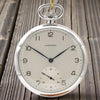 1940 Longines Slim Art Deco Steel Open Face Pocket Watch - Calibre 37.9M + Extract