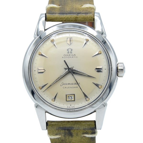 1952 Omega Seamaster one of the first bumper Automatic Date Wristwatch Model 2627-5 in steel
