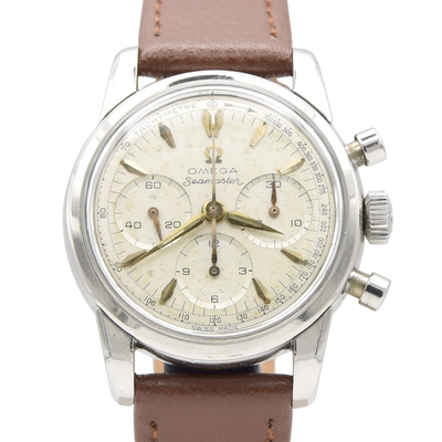 1959 Omega Classic & beautiful dress Chronograph seamaster model ref 2907 with fantastic original dial - Bracelet & Strap