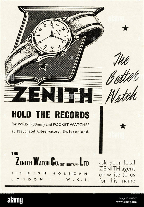 1949 Zenith steel bumper Automatic with stunning original dial in steel caliber 133
