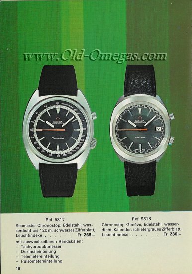 1968 Omega Seamaster Chronostop Jumbo Style Watch Model 145.007 in Stainless Steel