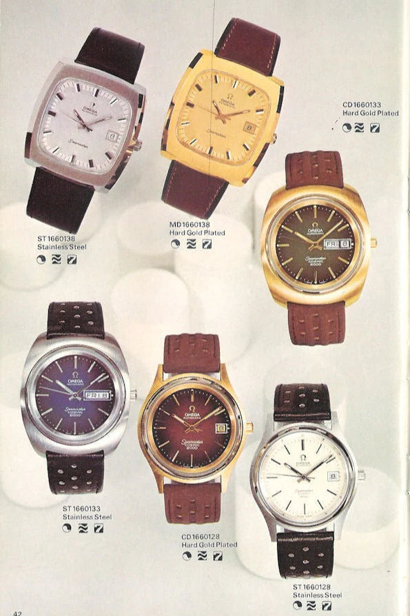 1975 Omega Large Seamaster Cosmic 2000 Automatic Date Model 166.128 with Silvered Dial on Bracelet