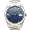 1981 Rolex Oyster Date Precision Classic Model 6694 with Stunning Blue satin Dial and gold Markers in Stainless Steel