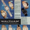 1970s Waltham steel manual-wind retro sleek dress watch with blue dial on blue strap