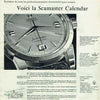 1958 Omega Seamaster 'Big Hippocampus' Automatic Calendar Wristwatch Model 2849 with Rare Original Black Dial