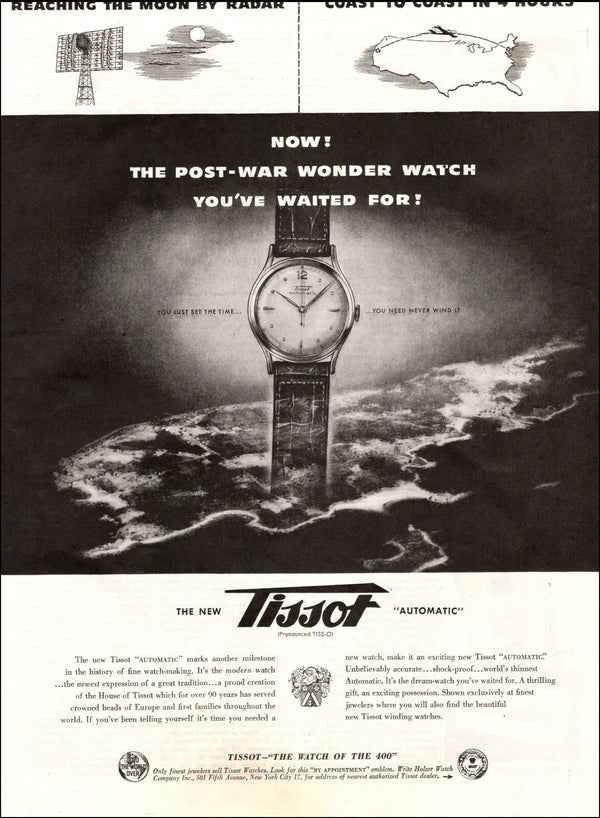 1955 Tissot  Manual Wind Wristwatch Model 6769 / 6770-8 with Original patina Dial in steel