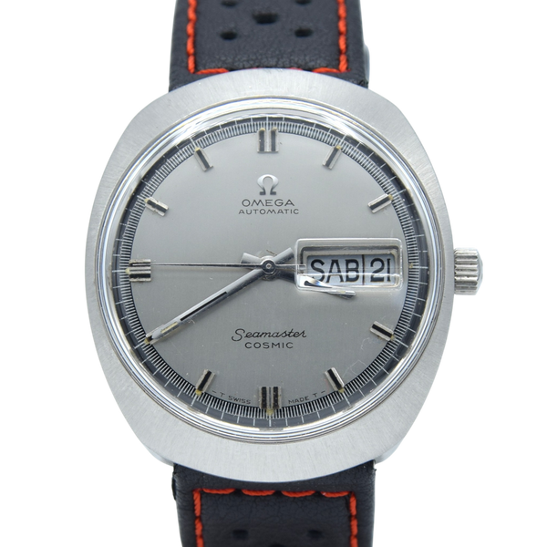1968 Omega Seamaster Cosmic Spanish Day/Date Model 166.035 in Stainless Steel Moncoque Case