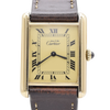 1970s Classic  Rare Cartier Tank Must De with 'Lemon' Roman Numeral Dial box, Buckle & Card