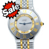 1998 Must De Cartier 21 Unisex Swiss Quartz Wristwatch Gold and Steel on Bracelet Model 1330