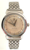 Omega Seamaster Auto Bumper with Two Tone Dial and Rare Lugs in Stainless Steel on Bracelet 1950