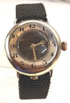 Military Half Hunter Trench with Black Dial in Silver 1917