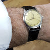 1950 Omega Bumper Automatic with Patina Dial Model 2635 in Stainless Steel