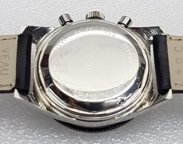 Sandoz Chronograph with Black Dial in Stainless Steel Circa 1960s