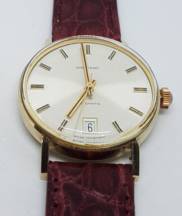1978 Garrard Automatic Date Wristwatch in 9ct Gold with Original Box