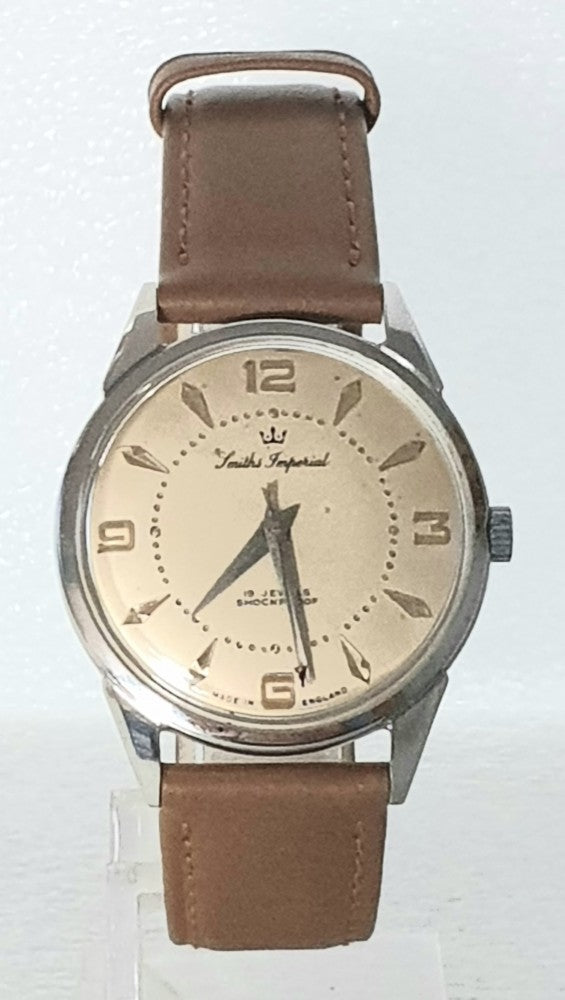 1950s Smiths Imperial all English made Wristwatch in Rarer Stainless Steel Circa 1958-60