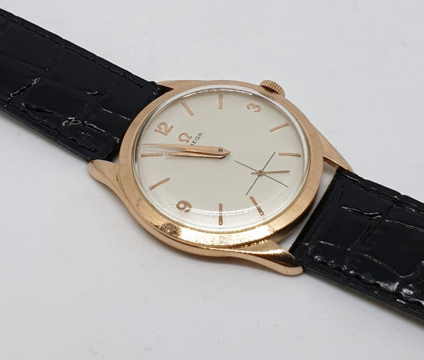 1956 Omega with Sub Seconds in 18ct Pink Gold Case with Buckle and Original Box