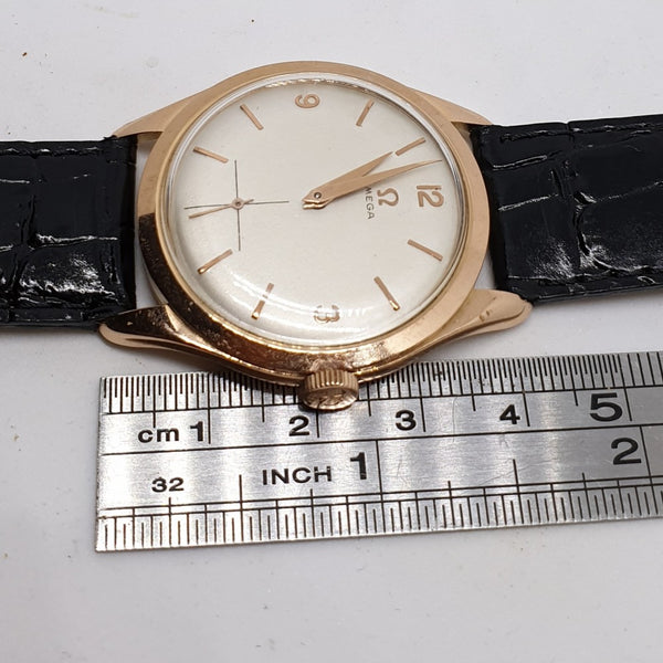 1956 Omega with Sub Seconds in 18ct Pink Gold Case with Buckle and Original Box
