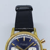 1970s Rone Valjoux Chronograph with Blue Dial in Gold Plate