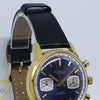 1970s Rone Valjoux Chronograph with Blue Dial in Gold Plate