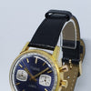 1970s Rone Valjoux Chronograph with Blue Dial in Gold Plate