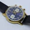 1970s Rone Valjoux Chronograph with Blue Dial in Gold Plate