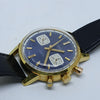 1970s Rone Valjoux Chronograph with Blue Dial in Gold Plate