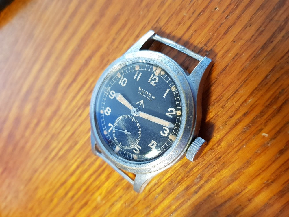 Buren Grand Prix British Military WWW Dirty Dozen Wristwatch Circa 1940s