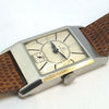 Omega Deco Style Tank Wristwatch Caliber 20F in Stainless Steel Case with Sunrise Dial Circa 1934