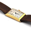 1936 Omega Art Deco Style Rectangular Watch with Arabic Dial in 18ct Gold with Rare Cal. 20F