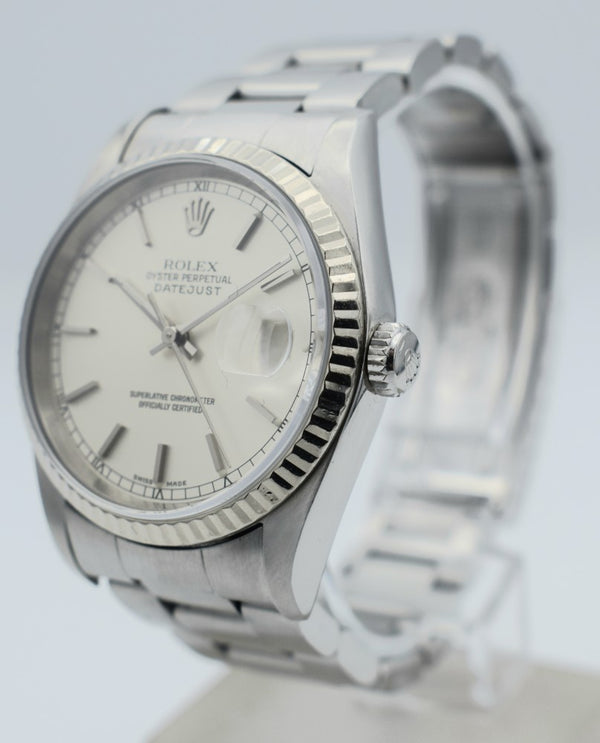 Rolex Oyster Perpetual Datejust in Stainless Steel Model 16234 with Box and Papers Dated 2003