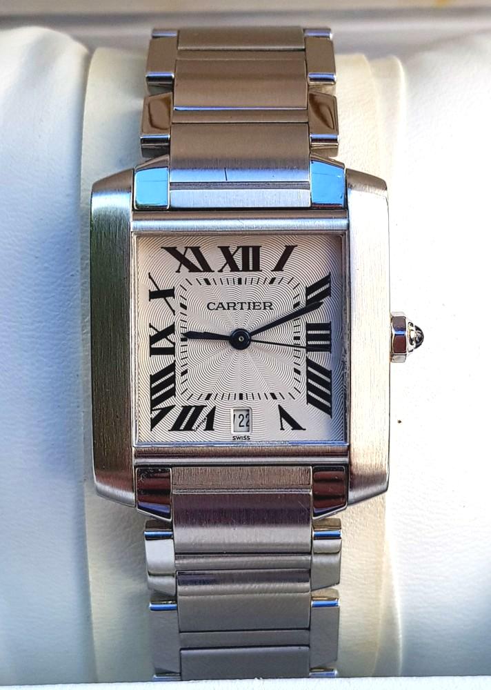 2003 Gent s Cartier Tank Fran aise Automatic Date in Stainless