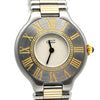 Must De Cartier '21' ladies Quartz Wristwatch in Gold and Steel on Bracelet With Original Box Circa 1990