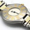 Must De Cartier '21' ladies Quartz Wristwatch in Gold and Steel on Bracelet With Original Box Circa 1990