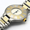 Must De Cartier '21' ladies Quartz Wristwatch in Gold and Steel on Bracelet With Original Box Circa 1990