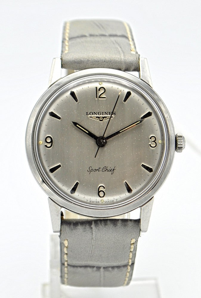Longines Sport Chief Manual Wind in Stainless Steel Model 7272 Circa 1966