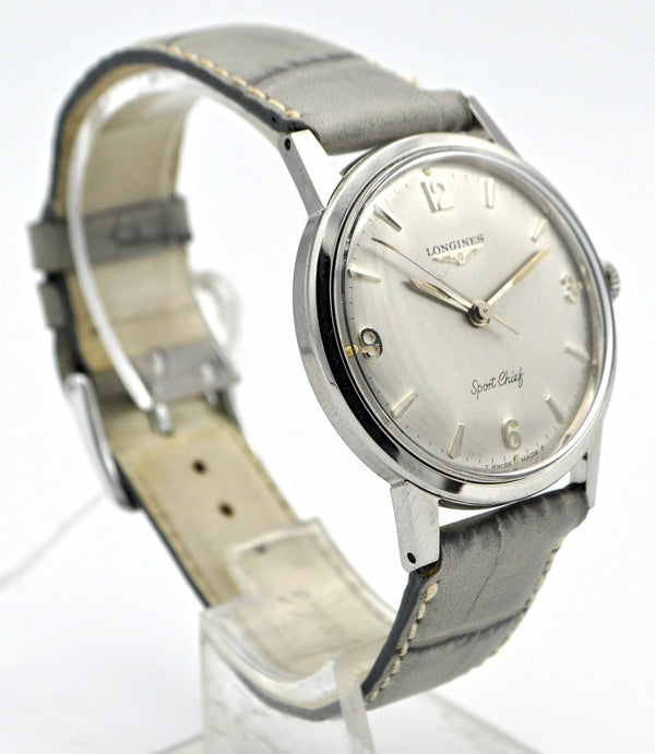 Longines Sport Chief Manual Wind in Stainless Steel Model 7272 Circa 1966