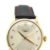 Longines 9ct Gold Dress Watch Model 13322 with Rare Hourglass Dial and Original Box Circa 1957