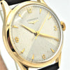 Longines 9ct Gold Dress Watch Model 13322 with Rare Hourglass Dial and Original Box Circa 1957