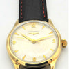 Longines 9ct Gold Dress Watch Model 13322 with Rare Hourglass Dial and Original Box Circa 1957