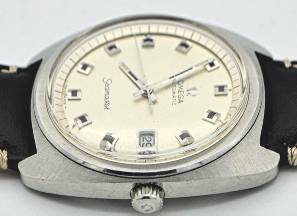 Large Omega Seamaster Auto Date with Stardust Dial in Stainless Steel Model 166.065 Dated 1971