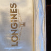 Longines 9ct Gold Dress Watch Model 13322 with Rare Hourglass Dial and Original Box Circa 1957