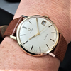 1970/1 Omega Geneve 9ct Gold All Original Wristwatch Model 13125016 with Satin Champagne Dial