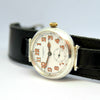 1928 JW Benson London Trench Style Screw Back and Front Silver Dennison Case with Cyma Tavannes Movement