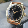 1956 Omega Seamaster Wristwatch Model 2759-2 with Original Black Dial in Gold-Capped Case