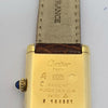 Ladies Cartier Tank Mechanical with Burgundy Dial in 925 Silver Gilt 1970s