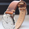 Bucherer Rare swiss Alarm classic wristwatch in Stainless Steel Circa 1960s