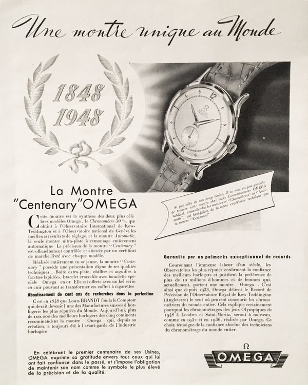 1944 Rare Omega Pre Centenary in 18ct Gold with 18ct Gold Dial Model 2500 Pre Constellation