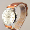 Bucherer Rare swiss Alarm classic wristwatch in Stainless Steel Circa 1960s