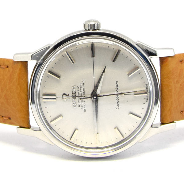 1962 Omega Constellation Auto with Cross Hair Dial and Dog Leg Lugs 167.005 in Stainless Steel