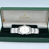 1963 Rolex Oyster Date Precision Classic Model 6694 with Stunning Silver Dial and Chrome Markers in Stainless Steel on Riveted Oyster Bracelet with Box